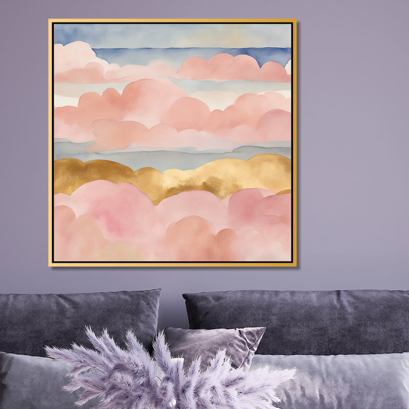 &quot;Ethereal&quot; Blush Pink Blue Cloud Art