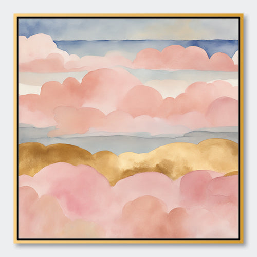 &quot;Ethereal&quot; Blush Pink Blue Cloud Art