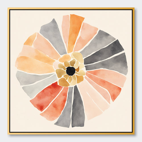 &quot;Color Study II&quot; Blush Grey Floral Art