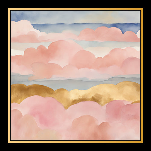 &quot;Ethereal&quot; Blush Pink Blue Cloud Art