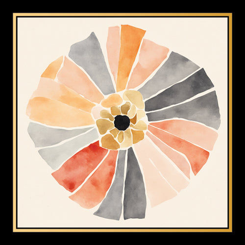 &quot;Color Study II&quot; Blush Grey Floral Art