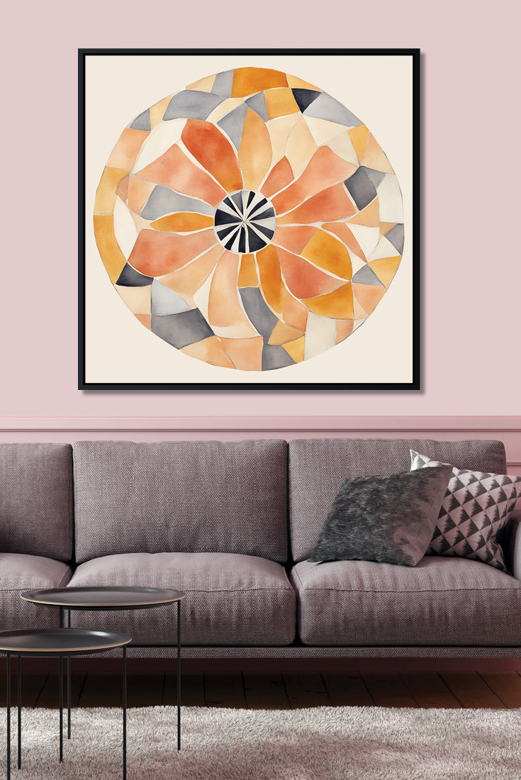 &quot;Color Study I&quot; Blush Pink Gray Floral Art