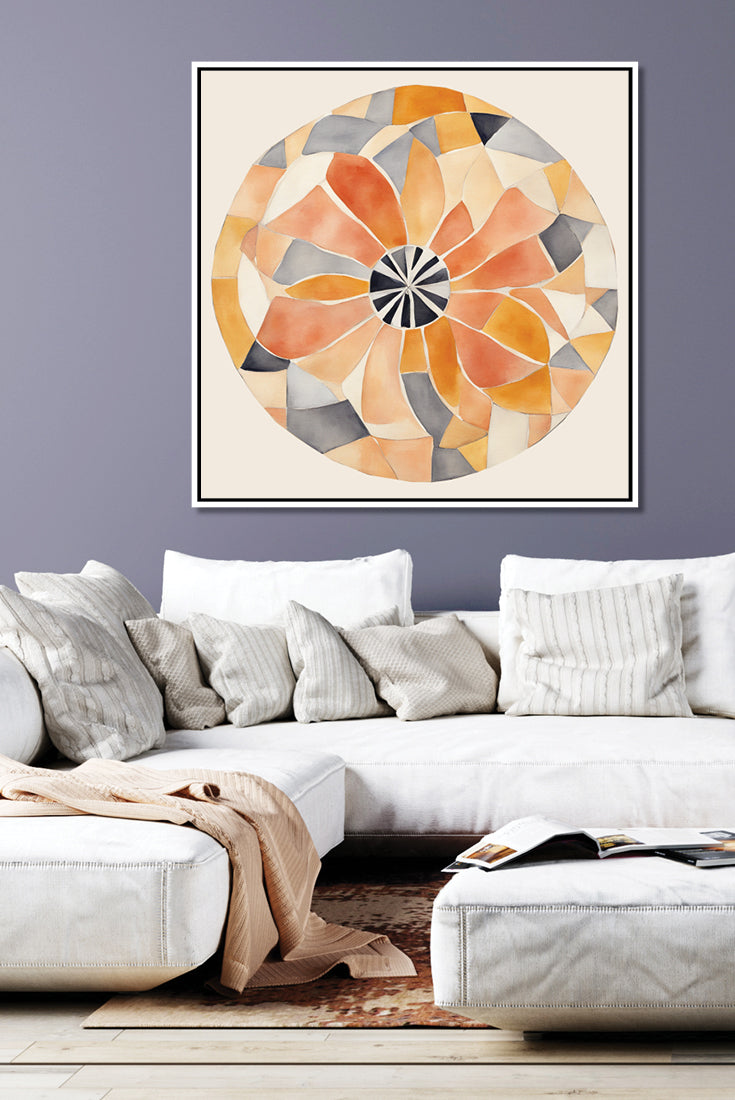 &quot;Color Study I&quot; Blush Pink Gray Floral Art