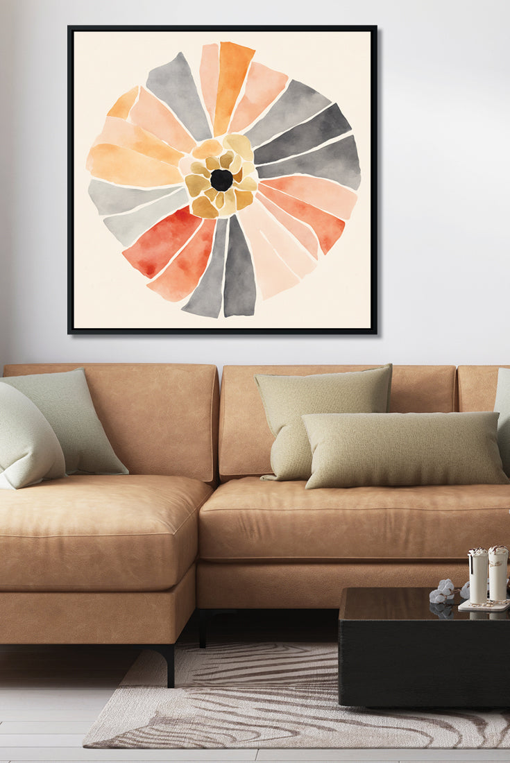 &quot;Color Study II&quot; Blush Grey Floral Art