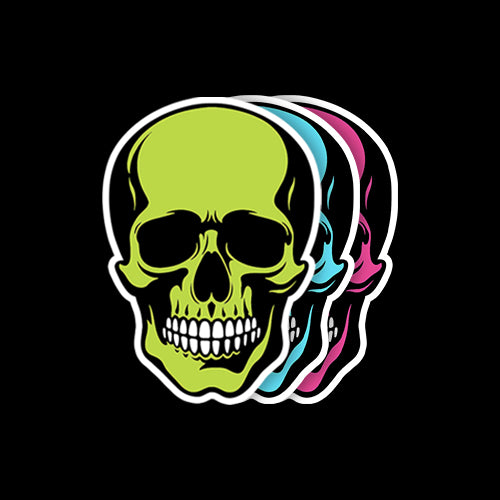 Green Vinyl Skull Sticker 2.25” x 3.25” Inch ~ 100% Waterproof Vinyl Sticker Decals #SDY327
