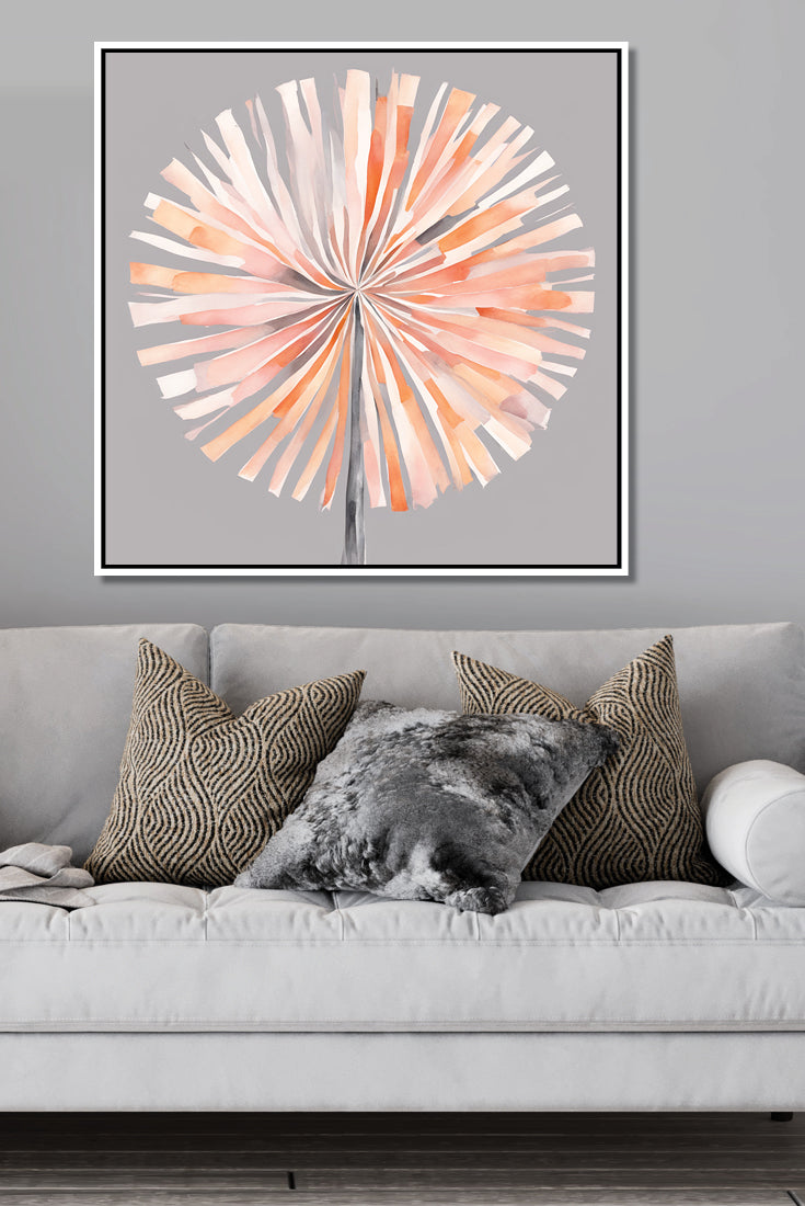 &quot;Wish&quot; Blush Pink Dandelion Art