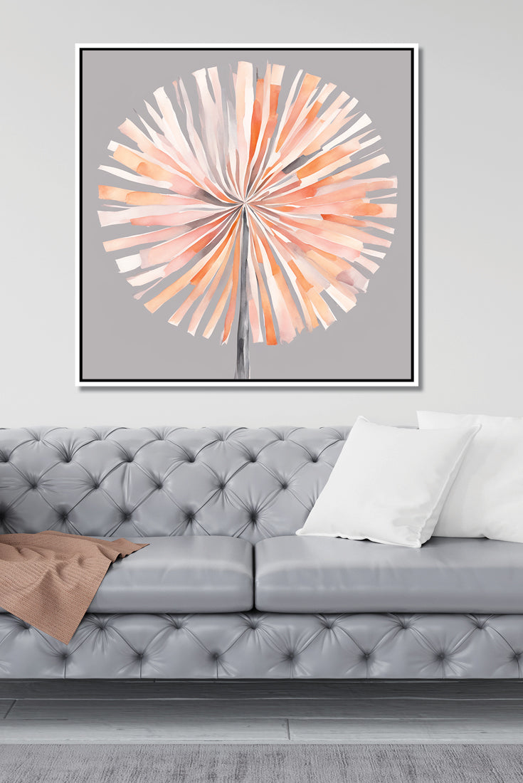 &quot;Wish&quot; Blush Pink Dandelion Art