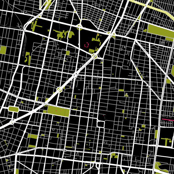 Mexico City NFT Map, Centro No. 12 ~ Galeria Rodrigo Maps