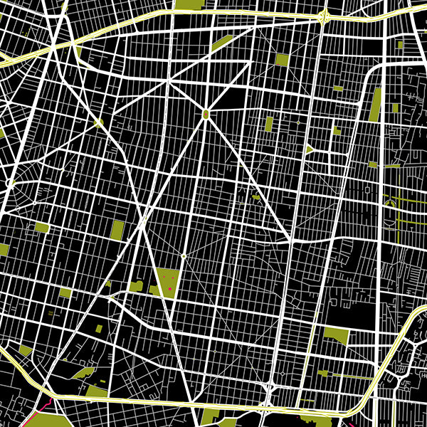 Mexico City NFT Map, Narvarte No. 14 ~ Galeria Rodrigo Maps