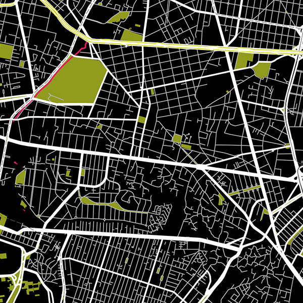 Mexico City NFT Map, Coyoacan No. 16 ~ Galeria Rodrigo Maps