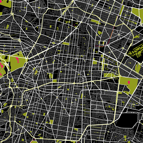 Mexico City NFT Map, Ciudad de Mexico No. 17 ~ Galeria Rodrigo Maps
